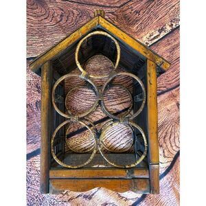 Vintage Antique Wooden Wine Holder‎